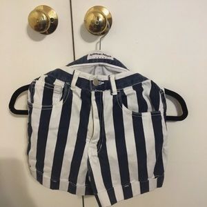 American Apparel striped shorts